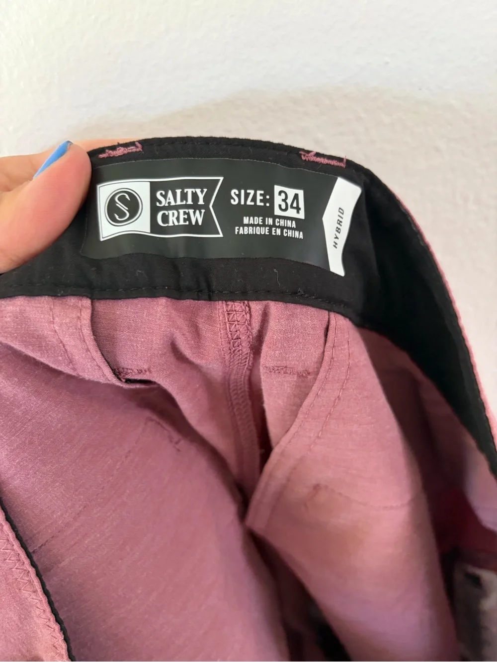 Salty Crew  Drifter 21 Hybrid Walkshort Short In Plum Stretch Performance Chino